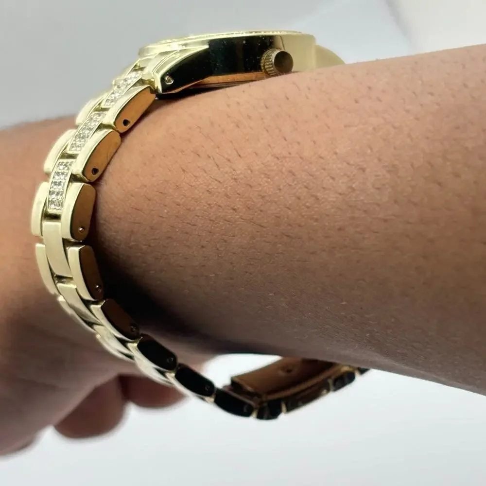 Gold Crystal Men's Watch